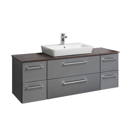 Pelipal PCON Aufsatzbecken mit Waschtischplatte und Unterschrank 137 cm