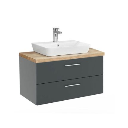 Pelipal PCON Aufsatzbecken mit Waschtischplatte und Unterschrank 92 cm