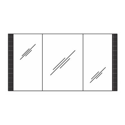 Pelipal PCON Spiegelschrank 134 cm Skizze