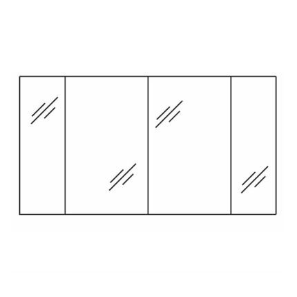 Pelipal PCON Spiegelschrank 130 cm Skizze