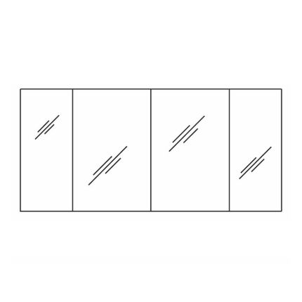 Pelipal PCON Spiegelschrank 150 cm Skizze