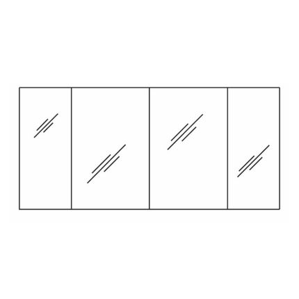 Pelipal PCON Spiegelschrank 150 cm Skizze