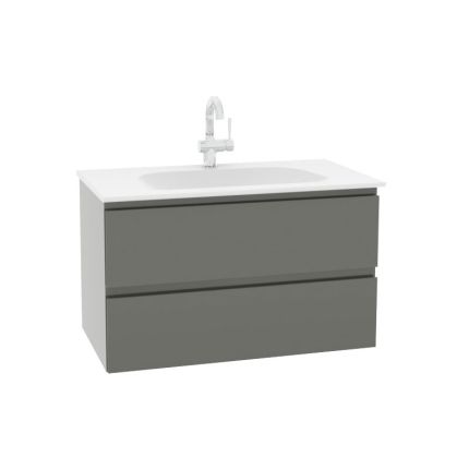 Pelipal PCON Mineralmarmor-Waschtisch mit Unterschrank 92 cm