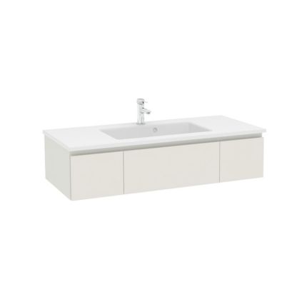 Pelipal PCON Krion-Waschtisch mit Unterschrank 121 cm