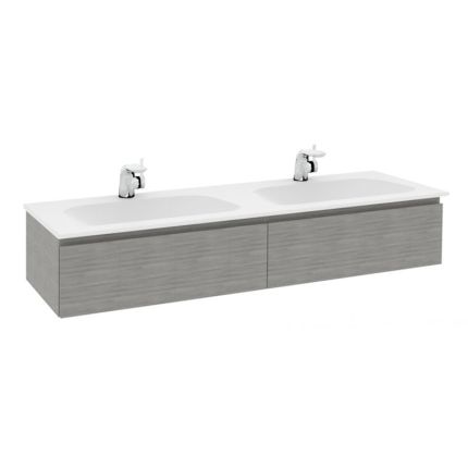 Pelipal PCON Mineralmarmor-Doppelwaschtisch mit Unterschrank 152 cm