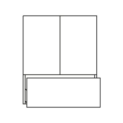 Pelipal PCON Highboard 60 cm Skizze