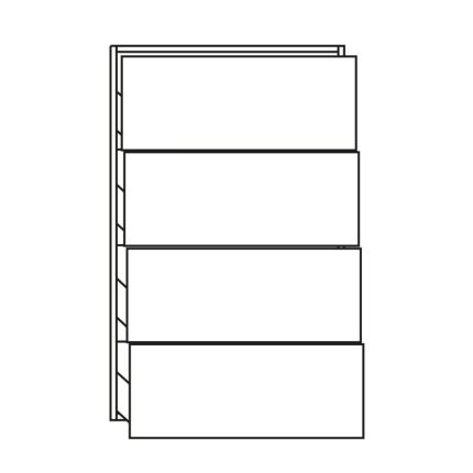 Pelipal PCON Highboard 60 cm Skizze