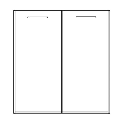 Pelipal PCON Highboard 90 cm Skizze