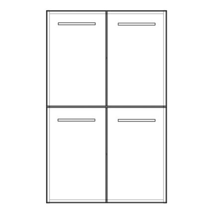 Pelipal PCON Highboard 60 cm Skizze