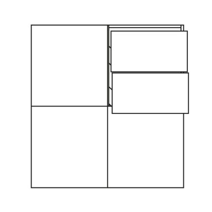 Pelipal PCON Highboard 90 cm Skizze