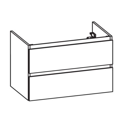 Pelipal PCON Waschtischunterschrank 95 cm Skizze
