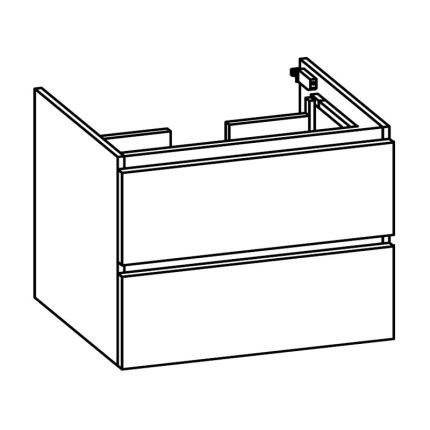 Pelipal PCON Waschtischunterschrank 65 cm Skizze