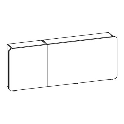 Pelipal Spiegelschrank 170 cm Skizze