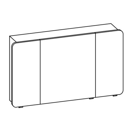 Pelipal Spiegelschrank 110 cm Skizze