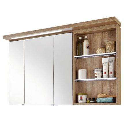 Puris Swing Spiegelschrank mit 3 Doppelspiegeltüren 140 cm
