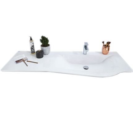 Puris Swing Glas Waschtisch 140 cm