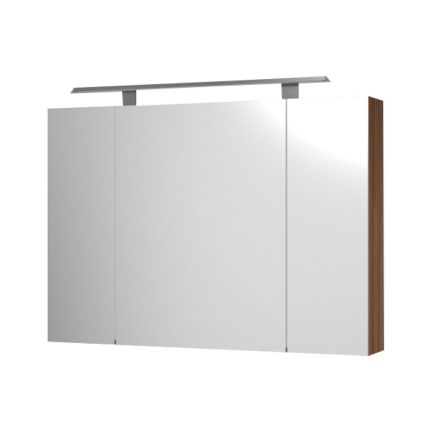 Puris Quada Spiegelschrank 100 cm mit Aufsatzleuchte