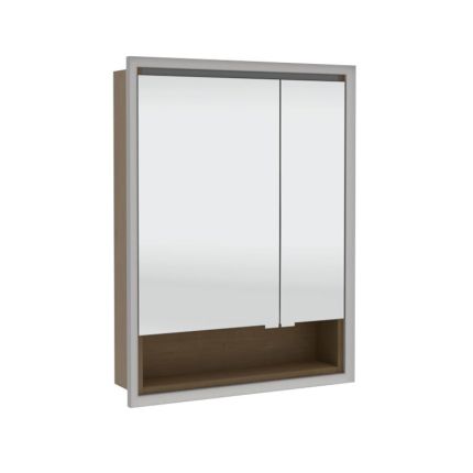 Puris Rounds Spiegelschrank - 65,1 cm links