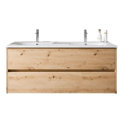 Riho Porto Wave Waschtisch mit Unterschrank 7 - 121 cm Eiche hell