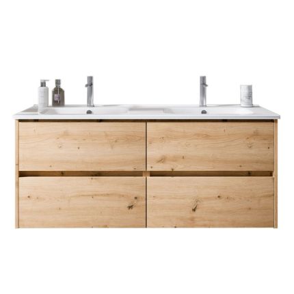 Riho Porto Square Waschtisch mit Unterschrank Set 9 - 121 cm Eiche hell