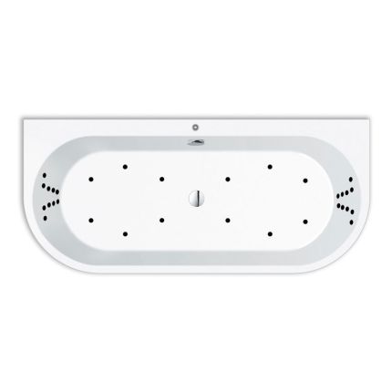 Repabad Livorno 180 x 80 cm oval f Wand, mit Aqua-Comfort