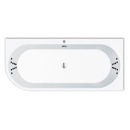 Repabad Livorno 180 x 80 cm, oval F links, mit Aquapunktur