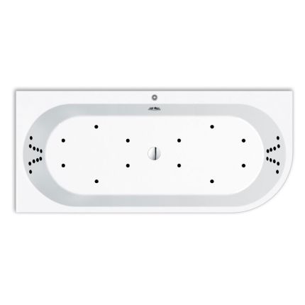 Repabad Livorno 180 x 80 cm, oval F rechts, mit Aqua-Comfort