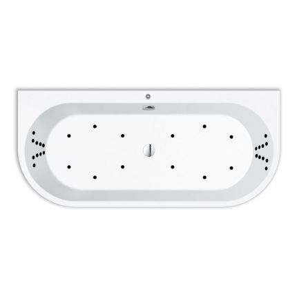 Repabad Livorno 170 x 75 cm oval f Wand, mit Aqua-Comfort