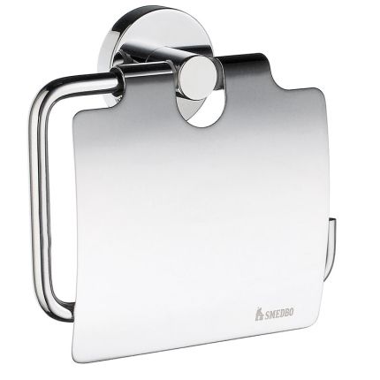 Smedbo HOME Papierrollenhalter / Toilettenpapierhalter mit Deckel