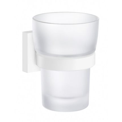 Smedbo HOUSE Zahnputzbecherhalter mit mattem Glas