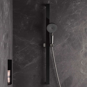 Brausestange: BST16 - AquaXPro mit farbiger Glasfront in Gunmetal