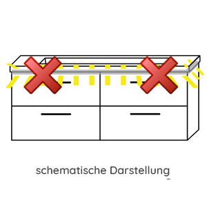 Waschtischunterschrank: für Glas-/STONEPLUS-Doppelwaschtisch 1200 mm ohne LED