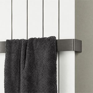 Handtuchhalter: 340 mm breit, gunmetal gebürstet