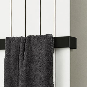 Handtuchhalter: 340 mm breit, schwarz-matt