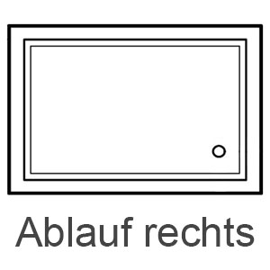 Ausführung Duschwanne: Ablauf Rechts