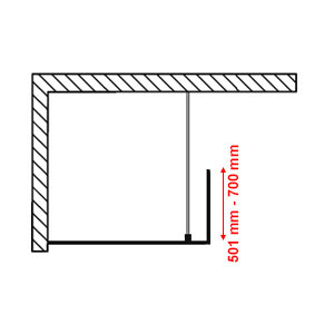 Tiefe: 501 mm bis 700 mm