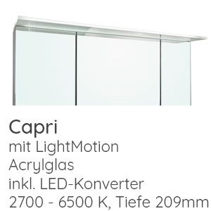 Aufsatzleuchte Spiegelschrank: CAPRI, 13,2 W, 1244 LM, Breite 90 cm