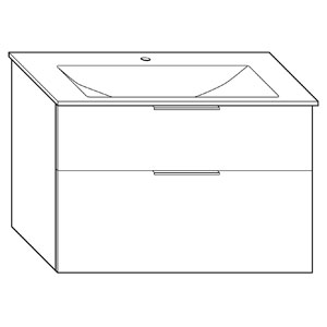 Ausführung Waschtisch mit Unterschrank: 92 cm, aus Glas