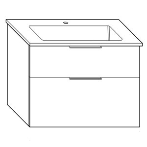 Ausführung Waschtisch mit Unterschrank: 82 cm, aus Mineralguss
