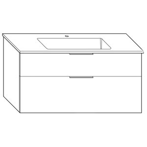 Ausführung Waschtisch mit Unterschrank: 122 cm, aus Mineralguss