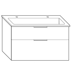 Ausführung Waschtisch mit Unterschrank: 102 cm, aus Mineralguss