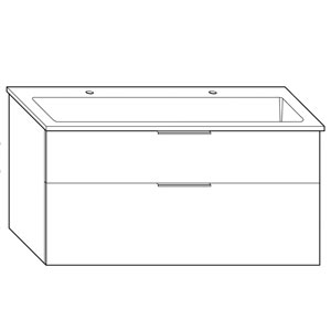 Ausführung Waschtisch mit Unterschrank: 122 cm, aus Mineralguss