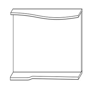 Ausführung Flächenspiegel: LED-Beleuchtung rechts