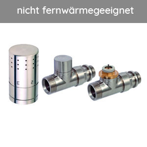 Montage-Set: Thermostatventil-Set Durchgangsform, Edelstahl