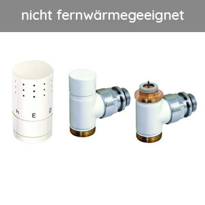 Montage-Set: Thermostatventil-Set Eckform, Weiß