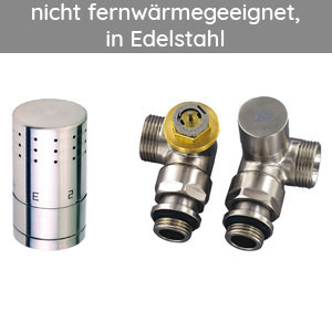 Montage-Set: Thermostatventil Winkeleckform, Anschluss links/rechts