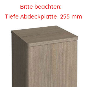 Abdeckplatte: Abdeckplatte für Klappenschrank - 602 mm - Stärke 16 mm
