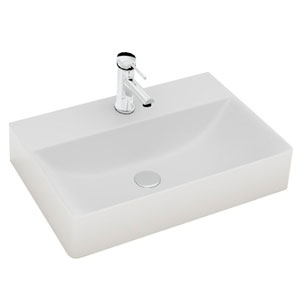Waschtisch-Typ / -Farbe: Duratek, Weiß Matt, mit Zwangsablauf