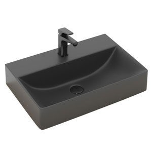 Waschtisch-Typ / -Farbe: Duratek, Schwarz Matt, Breite: 60 cm