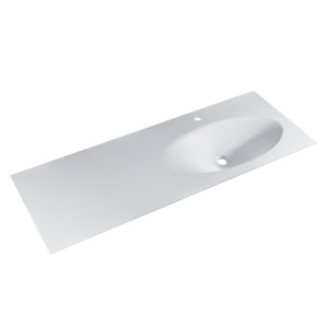 Waschtisch-Typ / -Farbe: Krion-Waschtisch - Breite: 133 cm Rechts